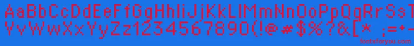 St02r Font – Red Fonts on Blue Background
