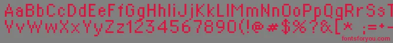St02r Font – Red Fonts on Gray Background