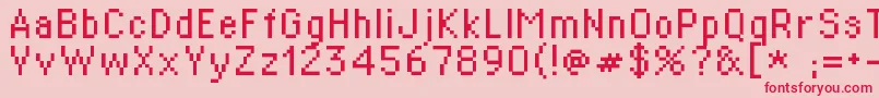 St02r Font – Red Fonts on Pink Background