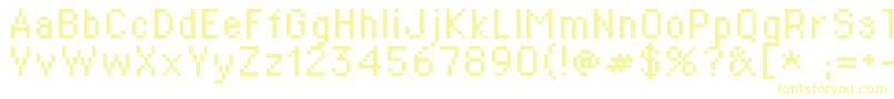 St02r Font – Yellow Fonts on White Background