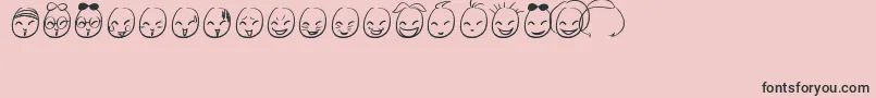 MiniSmile Font – Black Fonts on Pink Background