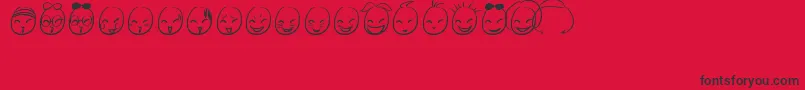MiniSmile Font – Black Fonts on Red Background