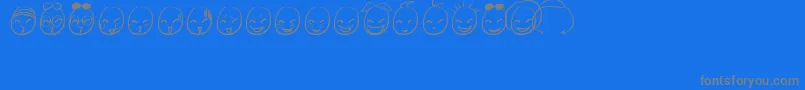 MiniSmile Font – Gray Fonts on Blue Background