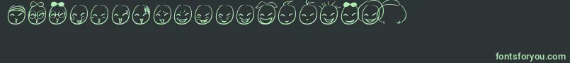 フォントMiniSmile – 黒い背景に緑の文字