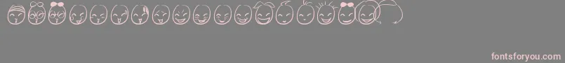 MiniSmile Font – Pink Fonts on Gray Background