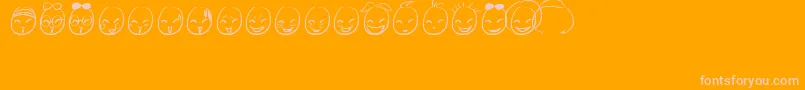 MiniSmile Font – Pink Fonts on Orange Background