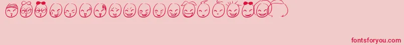 MiniSmile Font – Red Fonts on Pink Background