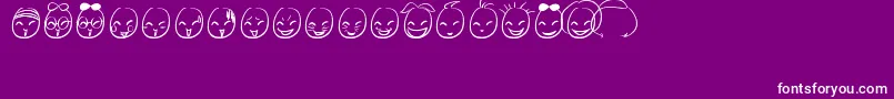 MiniSmile Font – White Fonts on Purple Background