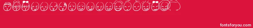 MiniSmile Font – White Fonts on Red Background