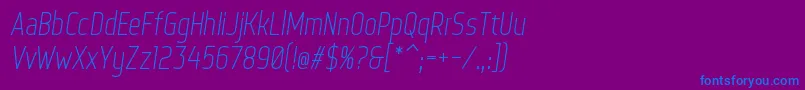 WebServeroffItalic Font – Blue Fonts on Purple Background