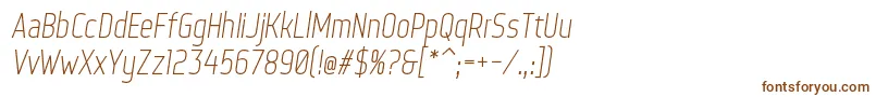 WebServeroffItalic Font – Brown Fonts on White Background