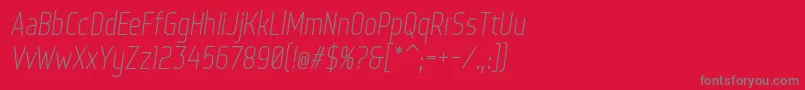 WebServeroffItalic Font – Gray Fonts on Red Background