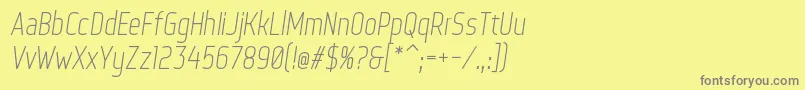 Шрифт WebServeroffItalic – серые шрифты на жёлтом фоне