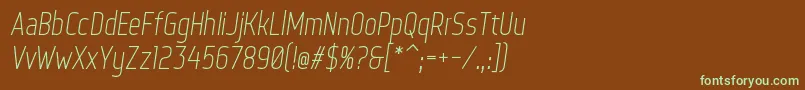 WebServeroffItalic Font – Green Fonts on Brown Background