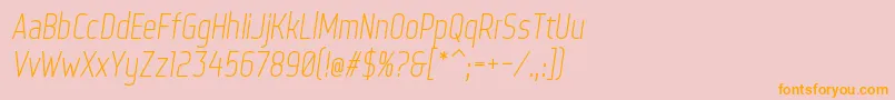 WebServeroffItalic Font – Orange Fonts on Pink Background