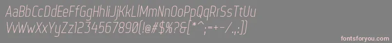 フォントWebServeroffItalic – 灰色の背景にピンクのフォント