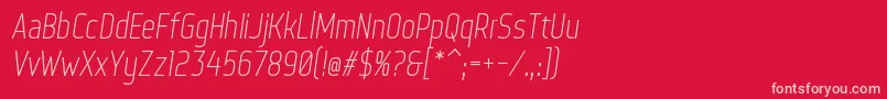 WebServeroffItalic Font – Pink Fonts on Red Background