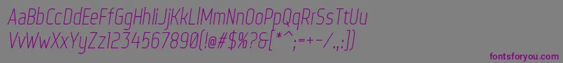 Шрифт WebServeroffItalic – фиолетовые шрифты на сером фоне