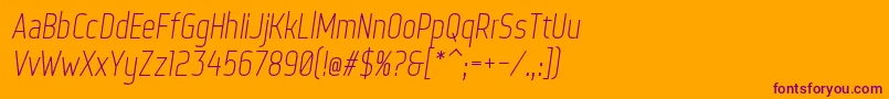WebServeroffItalic Font – Purple Fonts on Orange Background