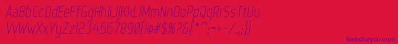 WebServeroffItalic-fontti – violetit fontit punaisella taustalla
