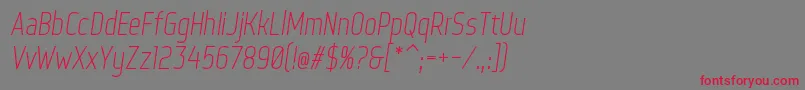 WebServeroffItalic Font – Red Fonts on Gray Background