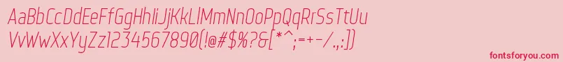 WebServeroffItalic Font – Red Fonts on Pink Background