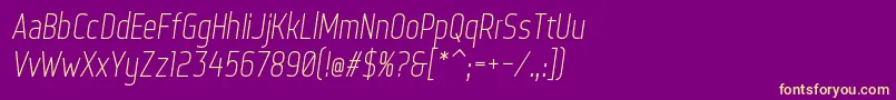 Czcionka WebServeroffItalic – żółte czcionki na fioletowym tle