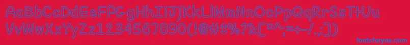 FillMeWithColorOtf Font – Blue Fonts on Red Background