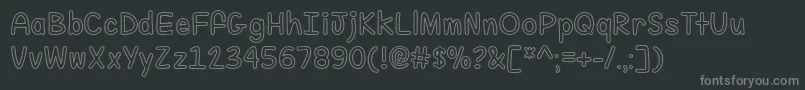 FillMeWithColorOtf Font – Gray Fonts on Black Background