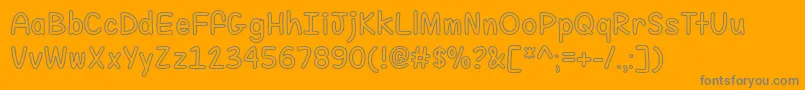 FillMeWithColorOtf-Schriftart – Graue Schriften auf orangefarbenem Hintergrund