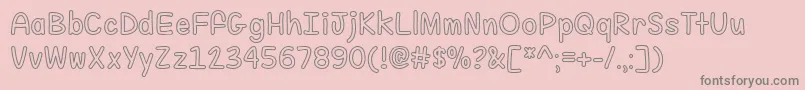 FillMeWithColorOtf-Schriftart – Graue Schriften auf rosa Hintergrund