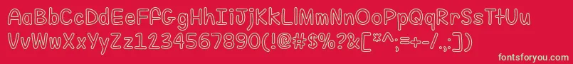 FillMeWithColorOtf Font – Green Fonts on Red Background