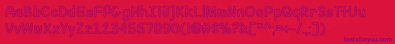 FillMeWithColorOtf Font – Purple Fonts on Red Background