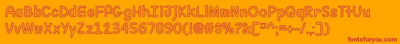 FillMeWithColorOtf Font – Red Fonts on Orange Background