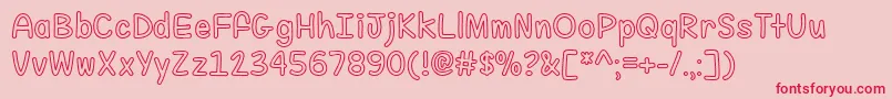 FillMeWithColorOtf Font – Red Fonts on Pink Background