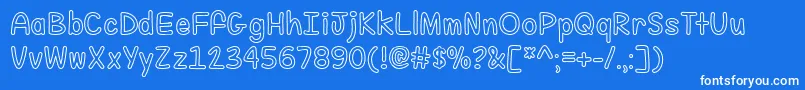 フォントFillMeWithColorOtf – 青い背景に白い文字