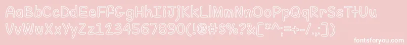Fonte FillMeWithColorOtf – fontes brancas em um fundo rosa