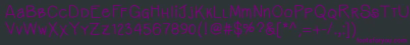 Czcionka Anilindley – fioletowe czcionki na czarnym tle