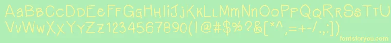 Anilindley Font – Yellow Fonts on Green Background