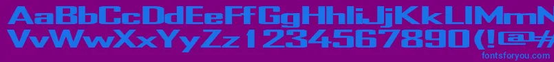 TrHeavy Font – Blue Fonts on Purple Background