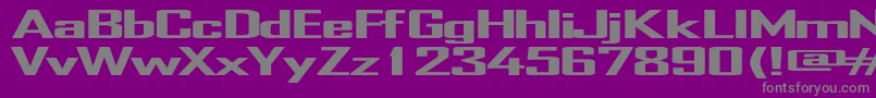 TrHeavy Font – Gray Fonts on Purple Background