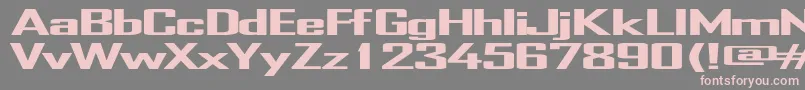 フォントTrHeavy – 灰色の背景にピンクのフォント