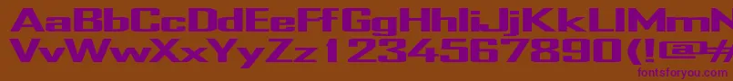 TrHeavy-fontti – violetit fontit ruskealla taustalla