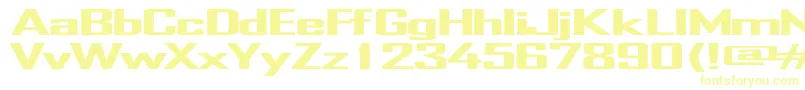 TrHeavy-fontti – keltaiset fontit valkoisella taustalla
