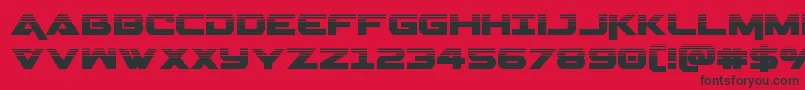 Geminahalf Font – Black Fonts on Red Background