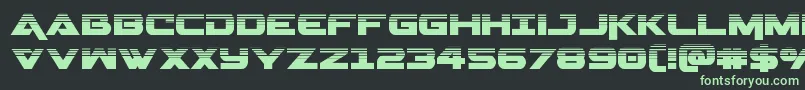 Geminahalf Font – Green Fonts on Black Background