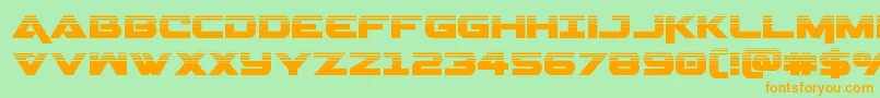 Geminahalf Font – Orange Fonts on Green Background