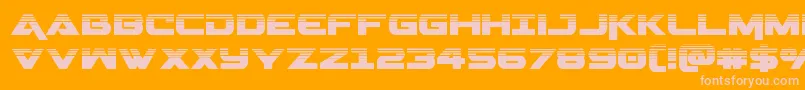Geminahalf Font – Pink Fonts on Orange Background