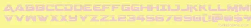 Geminahalf Font – Pink Fonts on Yellow Background