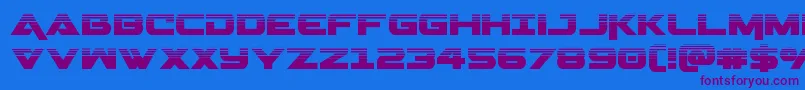 Geminahalf Font – Purple Fonts on Blue Background